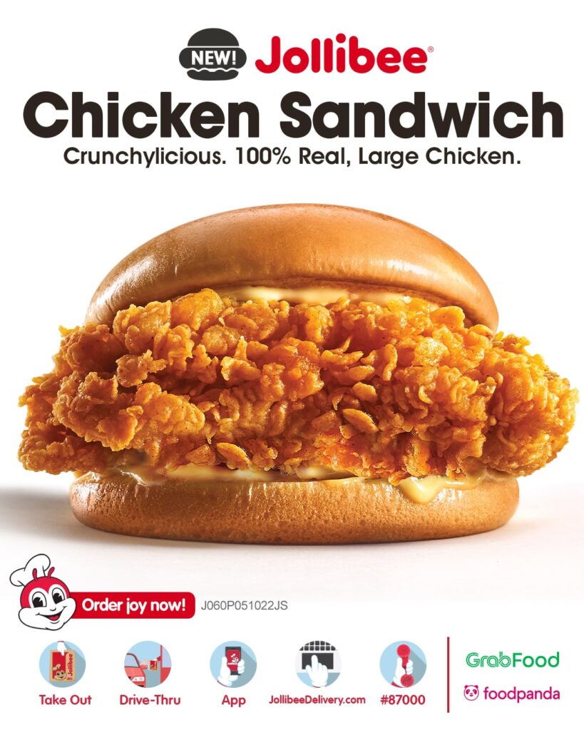 Jollibee Chicken Sandwich Menu